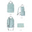 Cool Silk Floss+Polyester Backpack Laptop Shoulders Bag Travel Rucksack Student School Bag Book Bag - Green - 3