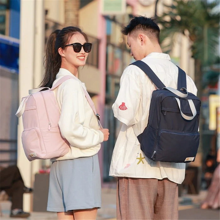 Cool Silk Floss+Polyester Backpack Laptop Shoulders Bag Travel Rucksack Student School Bag Book Bag - Green - 6