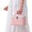 PU Leather Cosmetic Handbag Makeup Organizer Pouch Portable Travel Toiletry Bag - Pink - 2