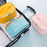 PU Leather Cosmetic Handbag Makeup Organizer Pouch Portable Travel Toiletry Bag - Pink - 5