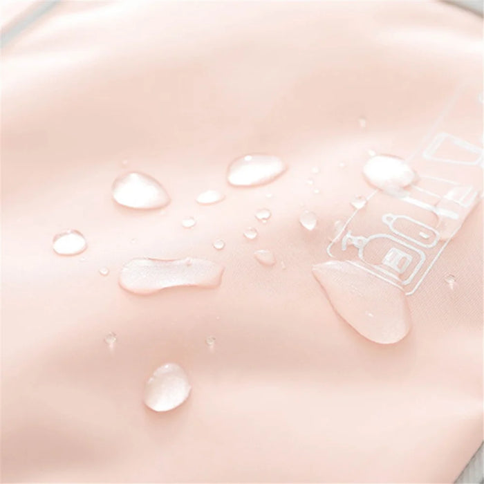 Portable Travel Toiletry Bag Polyester Makeup Cosmetics Hanging Storage Bag Container - Pink - 5
