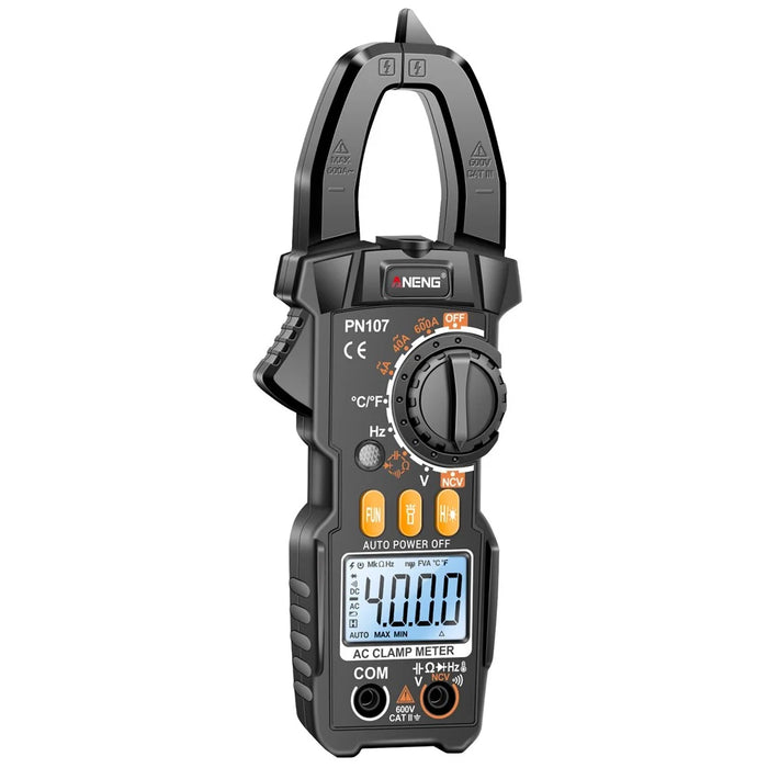 ANENG PN107 4000 Counts Clamp Digital Meter 600A AC Current Tester Voltmeter Ammeter NCV Diode Professional Electrician Tool - Black - 3