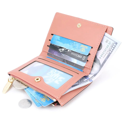 TAILIAN T2602-303 Women's PU Leather Wallet Card Storage Holder Coin Bag Girls Travel Daily Use Clutch Bag - Black - 2