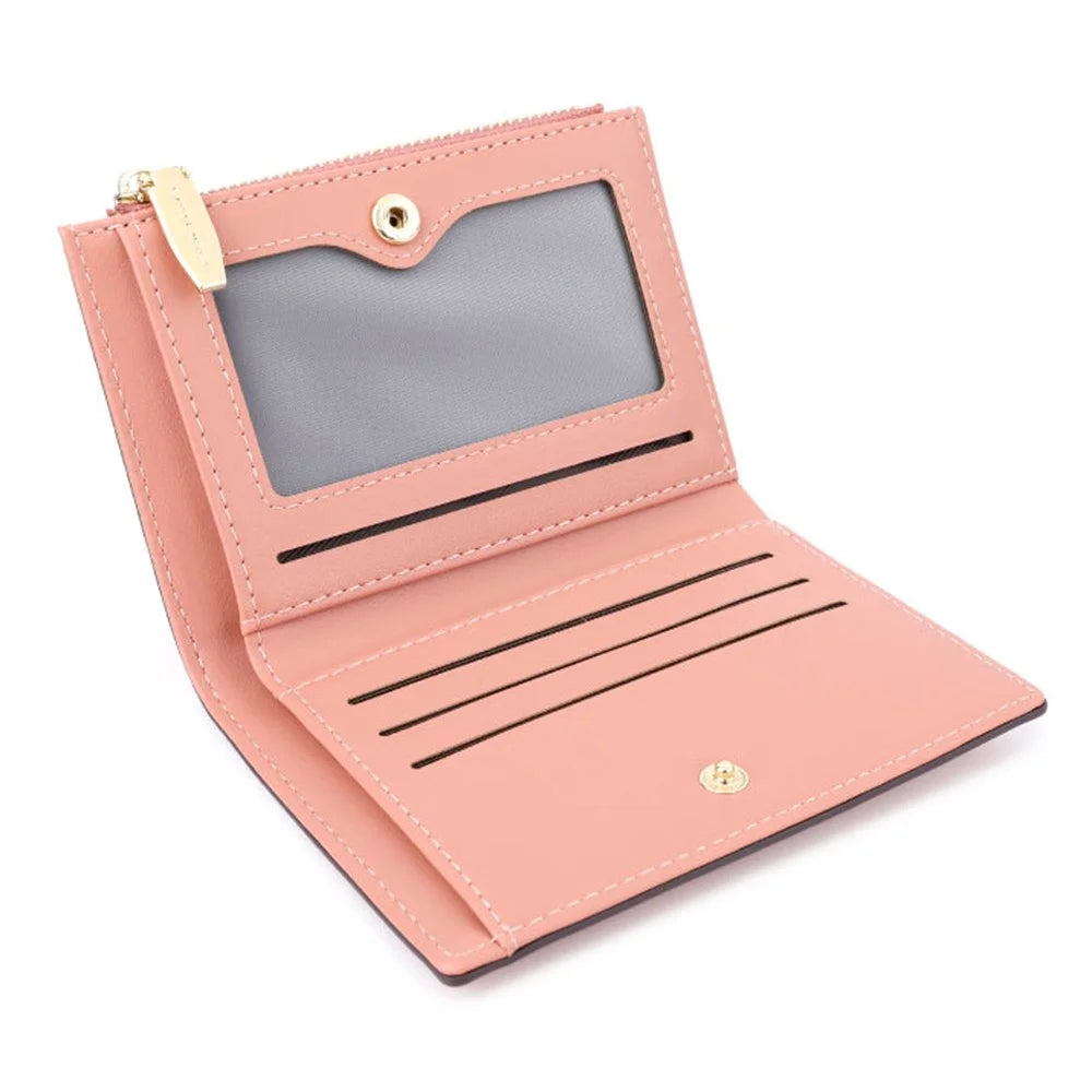TAILIAN T2602-303 Women's PU Leather Wallet Card Storage Holder Coin Bag Girls Travel Daily Use Clutch Bag - Black - 3