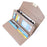 TAILIAN T5601-086 Women's PU Leather Long Wallet Tri-fold Design Multiple Card Slots Cash Storage Pouch Billfold - Khaki - 2