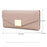 TAILIAN T5601-086 Women's PU Leather Long Wallet Tri-fold Design Multiple Card Slots Cash Storage Pouch Billfold - Khaki - 7