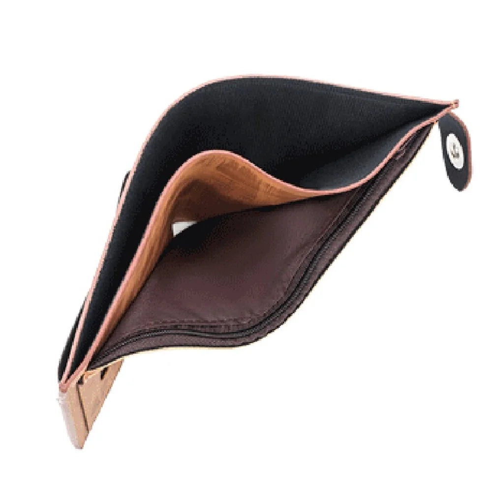 KINGDUSHI Stylish PU Leather Men Bi-fold Short Wallet Coins Card Cash Carrying Bag - Light Coffee - 4