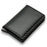 RFID Blocking Automatic Pop Up PU Leather + Aluminum Alloy Credit Card Holder Case Pocket Wallet - Carbon Fiber+Black - 1