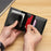 RFID Blocking Automatic Pop Up PU Leather + Aluminum Alloy Credit Card Holder Case Pocket Wallet - Carbon Fiber+Black - 3