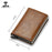 RFID Blocking Automatic Pop Up PU Leather + Aluminum Alloy Credit Card Holder Case Pocket Wallet - Carbon Fiber+Black - 5