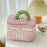 Lovely Grid Design Cosmetics Storage Bag Cloth Zipper Handbag Makeup Bag - Pink - 2