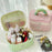Lovely Grid Design Cosmetics Storage Bag Cloth Zipper Handbag Makeup Bag - Pink - 4