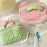 Lovely Grid Design Cosmetics Storage Bag Cloth Zipper Handbag Makeup Bag - Pink - 7