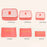 6Pcs Oxford Cloth Packing Cubes for Travel Luggage Organizer Bag Compression Pouches - Watermelon Red - 6