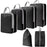 6PCS Large Compression Packing Cubes Polyester Luggage Organizer Bags Pouches Set for Travel Essentials - Black - 1