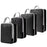 4PCS Polyester Compression Packing Cubes Travel Organizer Bags to Maximize Space in Luggage - Black - 1