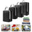 5PCS Travel Clothes Organizer Bags Polyester Compression Packing Cubes Pouches to Maximize Space in Luggage - Black - 2