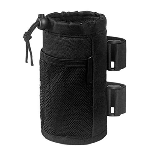 Polyester Cup Holder Pouch Bag Water Bottle Holder Drink Cup Cage for Bicycle, Baby Stroller, Cruiser, MTB - Black - 1
