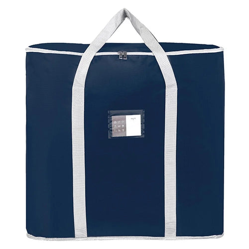 Oxford Cloth Extra Large Storage Bag for Moving House Storage Clothes Bedding Duvet Quilt Blankets, 60*45*55cm - Navy Blue - 1