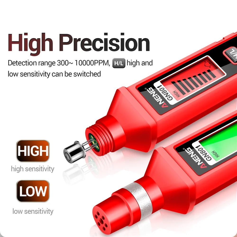 ANENG GN801 Combustible Gas Detector 300-10000PPM Sound Alarm Gas Analyzer Gas Leakage Meter LCD Environmental Tester Tool - 7