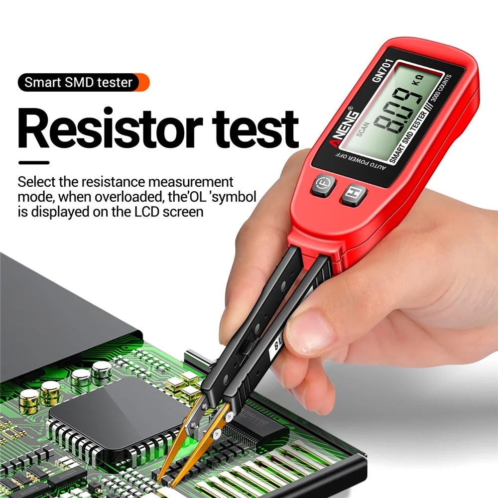 ANENG GN701 Digital Smart SMD Tester Electrical Multimeter Resistance Capacitance Continuity Diode Test Meter - 5