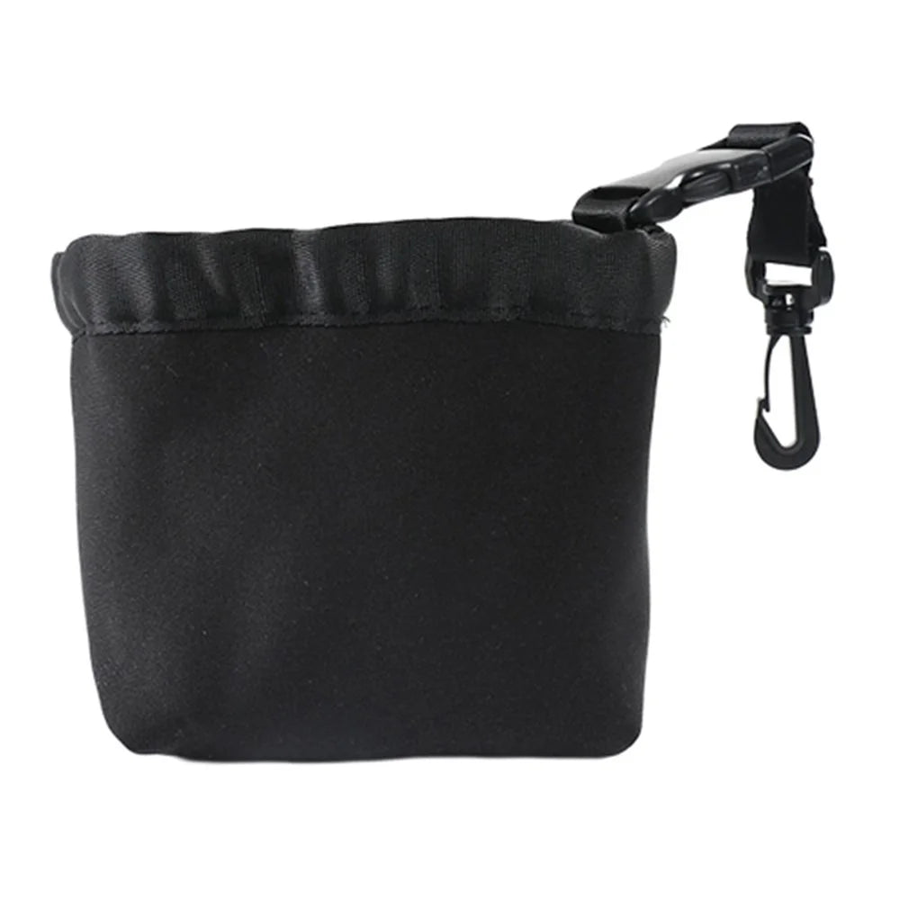 Golf Club Ball Waterproof Cleaning Bag Golf Club Groove Cleaner with Detachable Buckle - Black - 1
