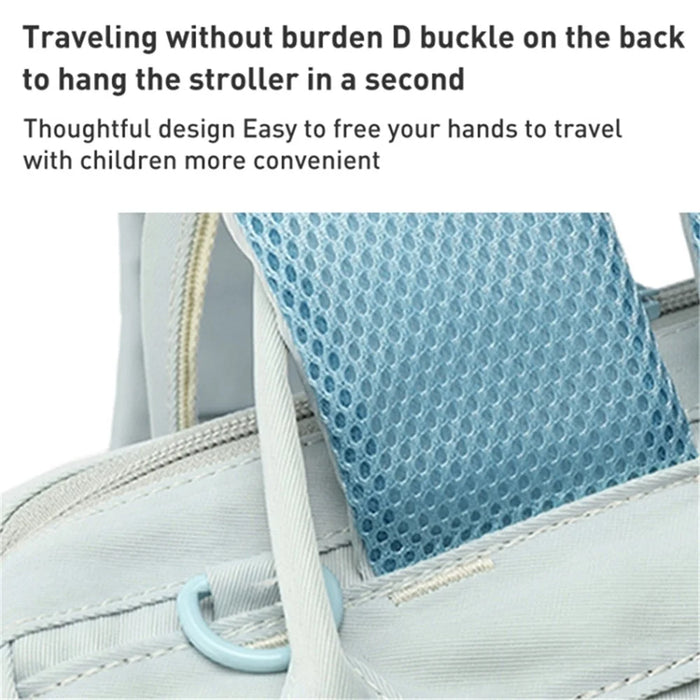 Large Capacity Mommy Bag Nylon Polyester Outdoor Maternity Backpack with USB Charging Port - Blue - 7