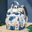 Waterproof Mommy Bag Nylon Polyester Large Capacity Shoulder Bag Outdoor Maternity Backpack - Blue - 2