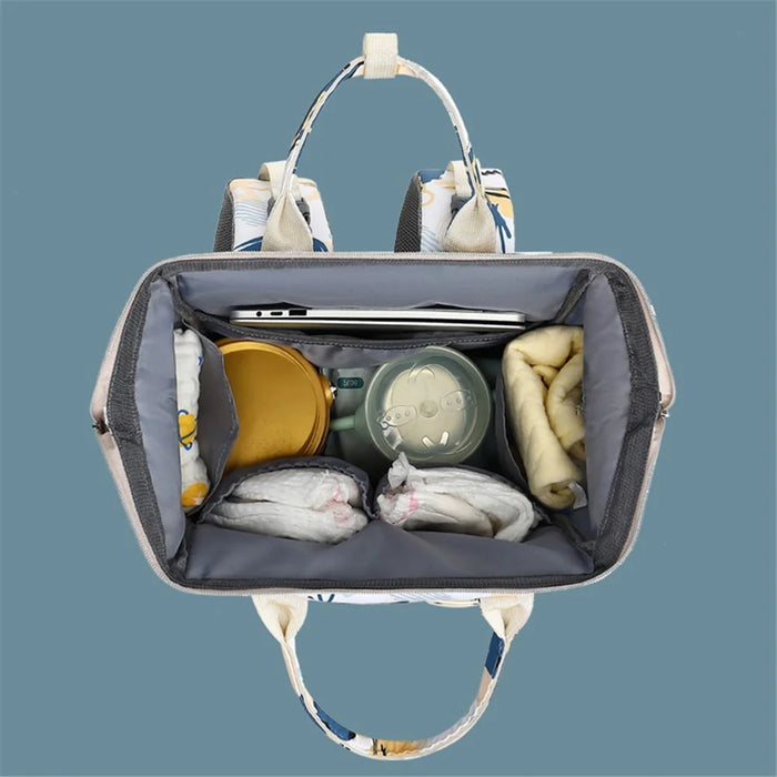 Waterproof Mommy Bag Nylon Polyester Large Capacity Shoulder Bag Outdoor Maternity Backpack - Blue - 7