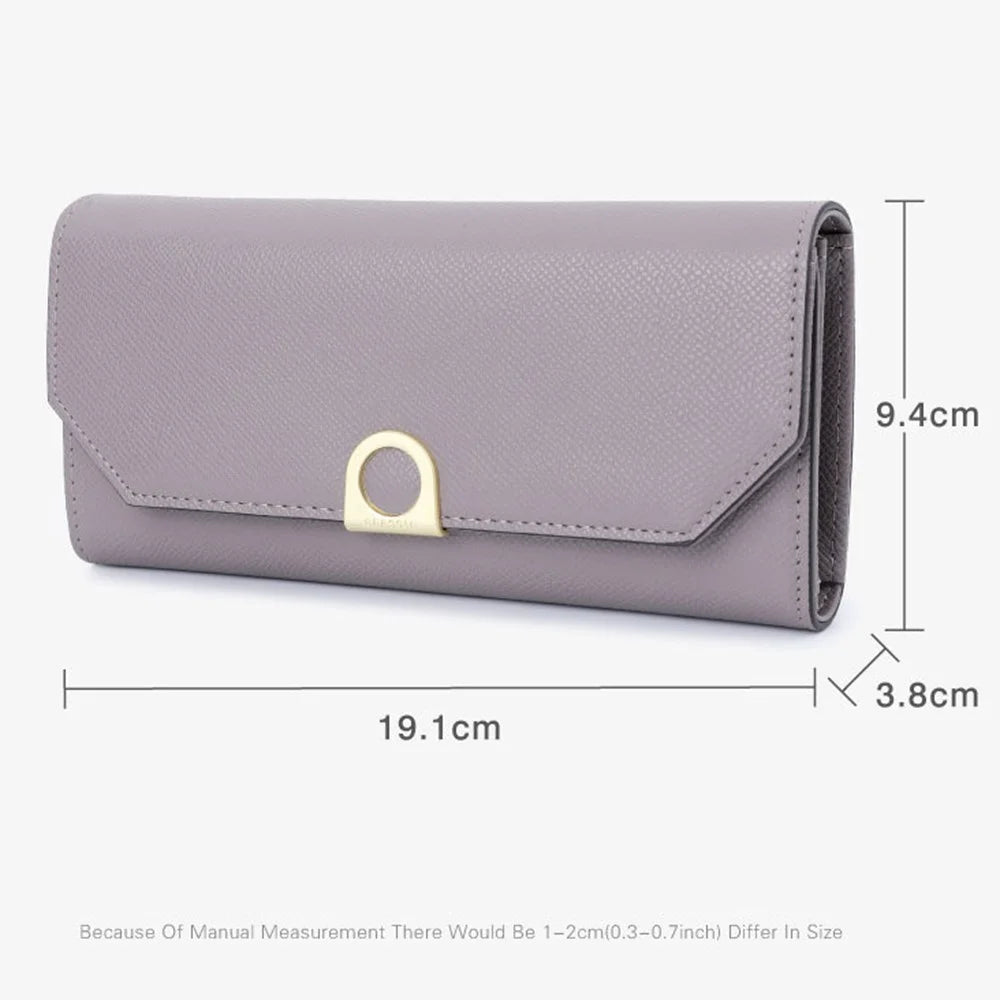 TAILIAN T5601-038 Women's Tri-fold Design PU Leather Wallet Card Holder Pouch Travel Storage Bag for Cash, Cards - Grey - 4