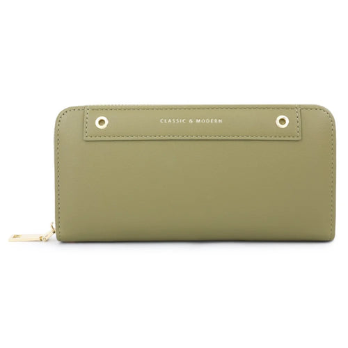 TAILIAN T9612-113 Long Wallet Women's PU Leather Card Storage Holder Coin Carrying Bag for Teen Girls - Green - 1