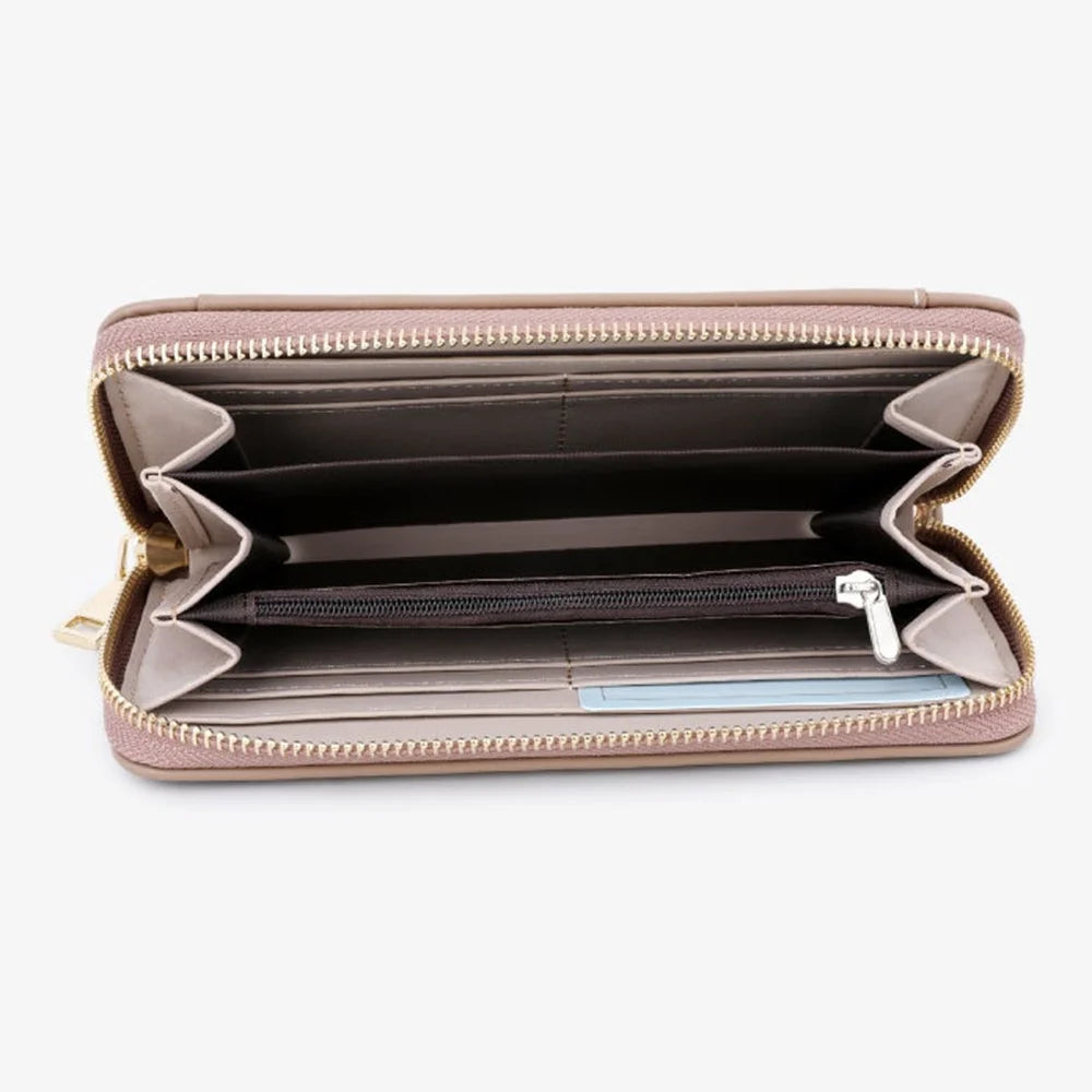 TAILIAN T9612-113 Long Wallet Women's PU Leather Card Storage Holder Coin Carrying Bag for Teen Girls - Green - 3