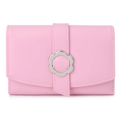 TAILIAN T6224-007 Women's Folding Wallet Coin Carrying Bag PU Leather Card Storage Holder for Teen Girls - Pink - 1