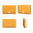 TAILIAN T2704-001 Multiple Card Slots Wallet Tri-fold Design PU Leather Card Storage Holder for Women - Yellow - 5