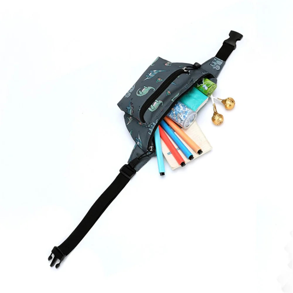 Cartoon Pattern Kids Waist Pack Adjustable Strap Oxford Cloth Children Chest Pouch Bumbag - N0303S - 3