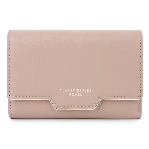 TAILIAN T6224-004 Multiple Card Slots Wallet Tri-fold Design PU Leather Billfold Coin Cash Storage Bag - Deep Pink - 1