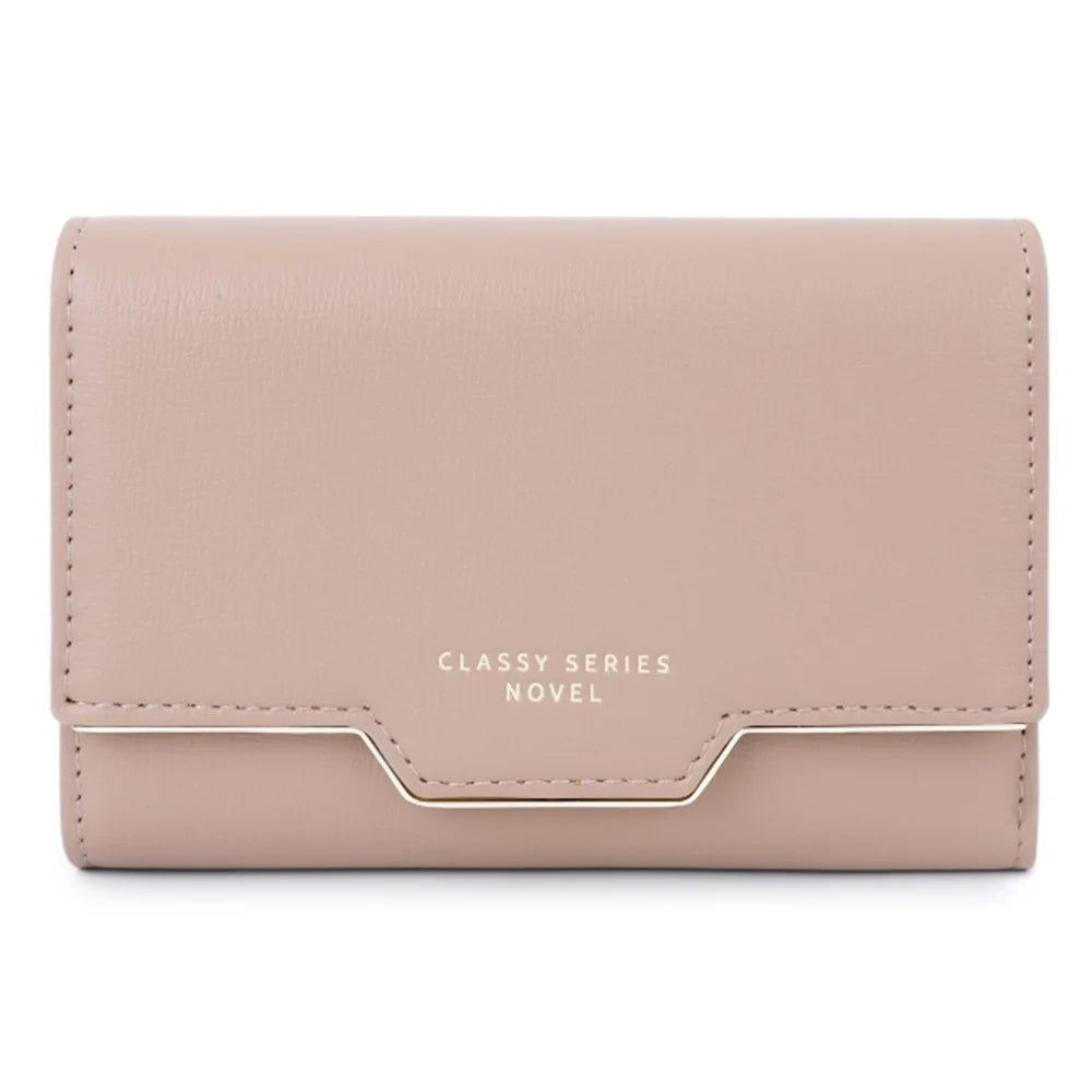 TAILIAN T6224-004 Multiple Card Slots Wallet Tri-fold Design PU Leather Billfold Coin Cash Storage Bag - Deep Pink - 1