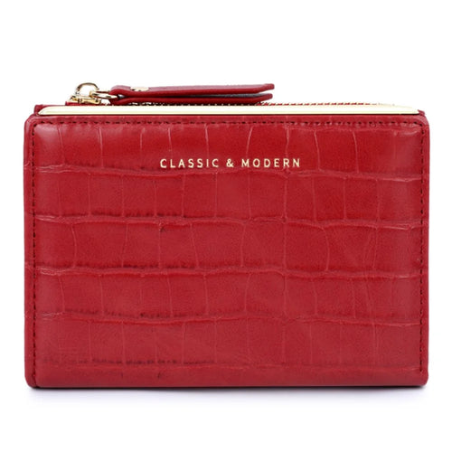 TAILIAN T2602-200 Crocodile Texture Wallet Women's PU Leather Card Holder Pouch Coin Storage Bag - Red - 1