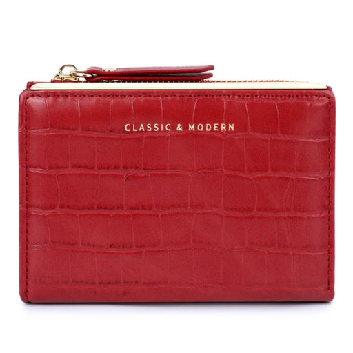 TAILIAN T2602-200 Crocodile Texture Wallet Women's PU Leather Card Holder Pouch Coin Storage Bag - Red - 1