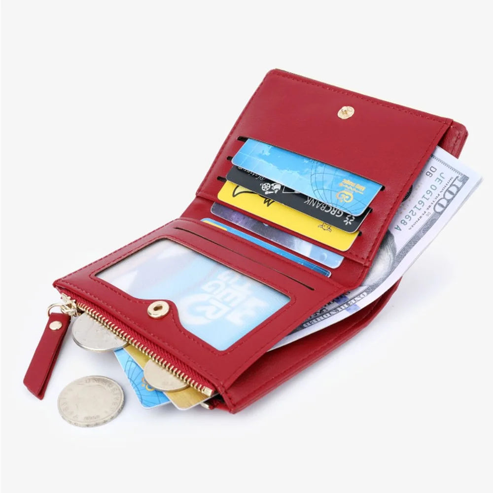 TAILIAN T2602-200 Crocodile Texture Wallet Women's PU Leather Card Holder Pouch Coin Storage Bag - Red - 3