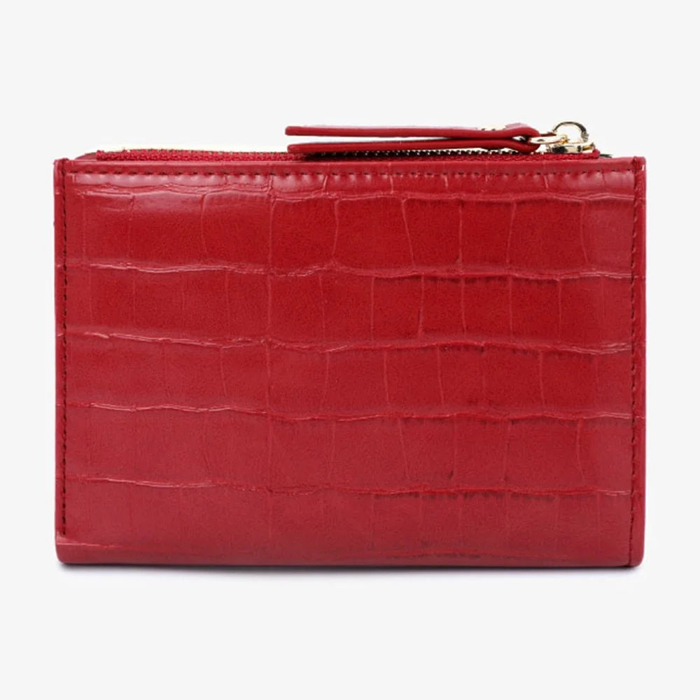 TAILIAN T2602-200 Crocodile Texture Wallet Women's PU Leather Card Holder Pouch Coin Storage Bag - Red - 4