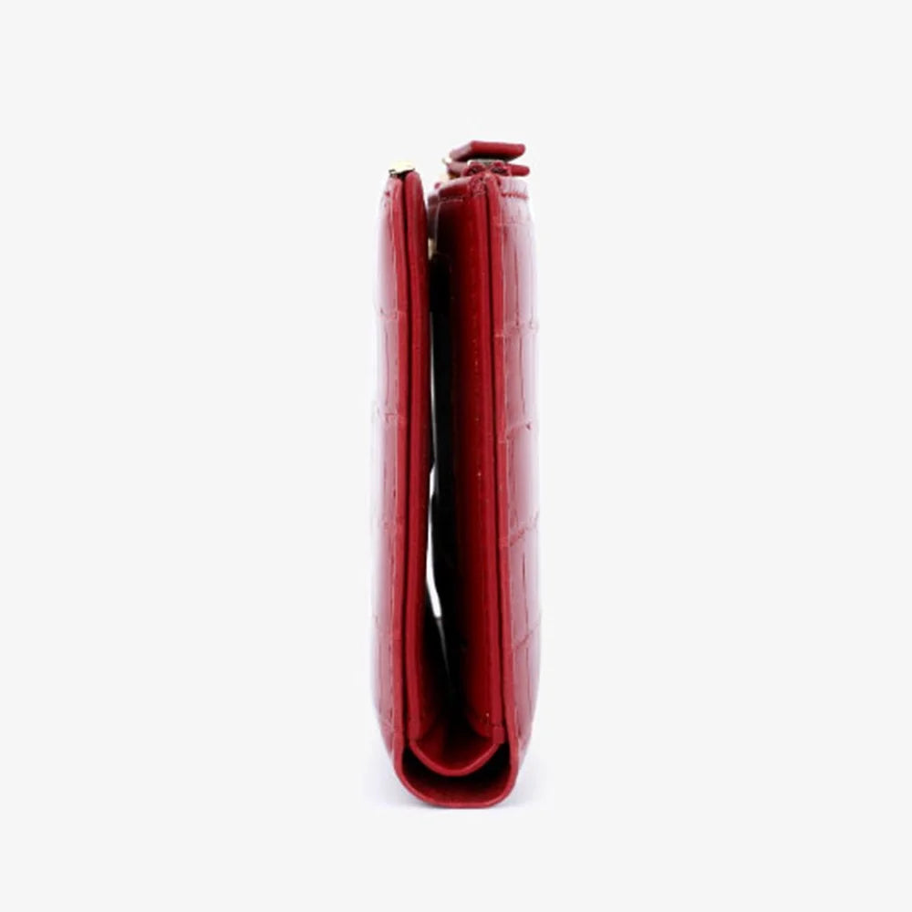 TAILIAN T2602-200 Crocodile Texture Wallet Women's PU Leather Card Holder Pouch Coin Storage Bag - Red - 5