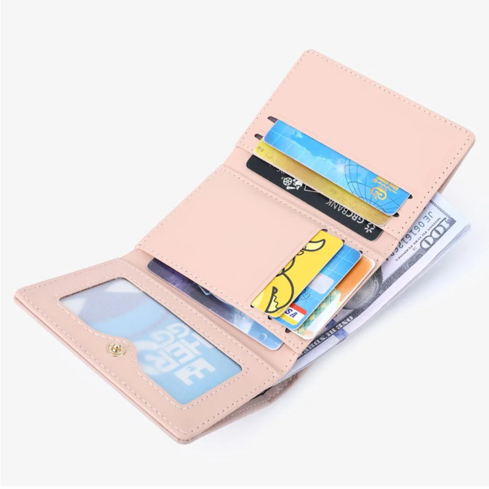 TAILIAN T6036-247 Women's Tri-fold Wallet Card Storage Holder PU Leather Coin Storage Bag - Black - 3