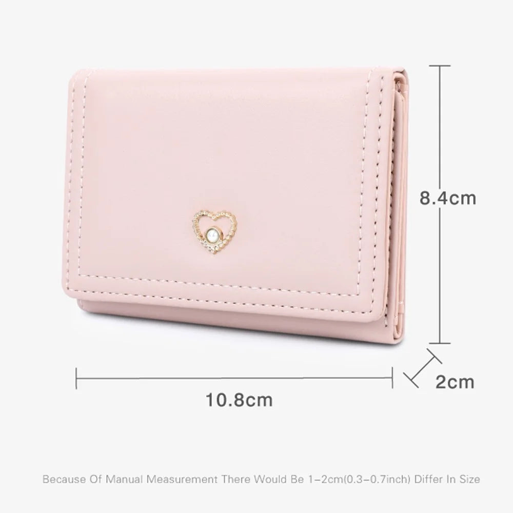 TAILIAN T6036-247 Women's Tri-fold Wallet Card Storage Holder PU Leather Coin Storage Bag - Black - 7
