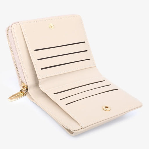 TAILIAN T6107-001 Solid Color PU Leather Short Wallet Zipper Pocket Women Purse - Pink - 2