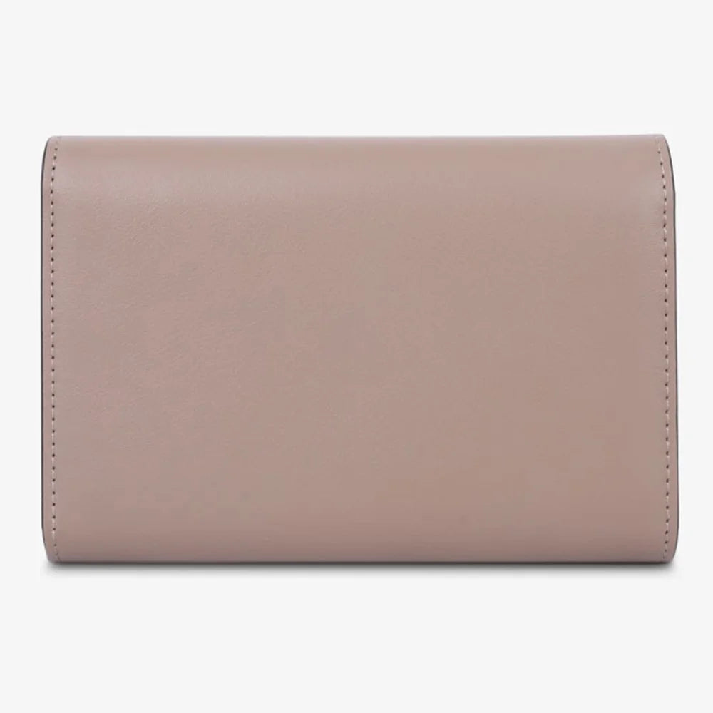 TAILIAN T6223-019 PU Leather Women Folding Wallet Solid Color Zipper Pocket Purse - Pink - 4