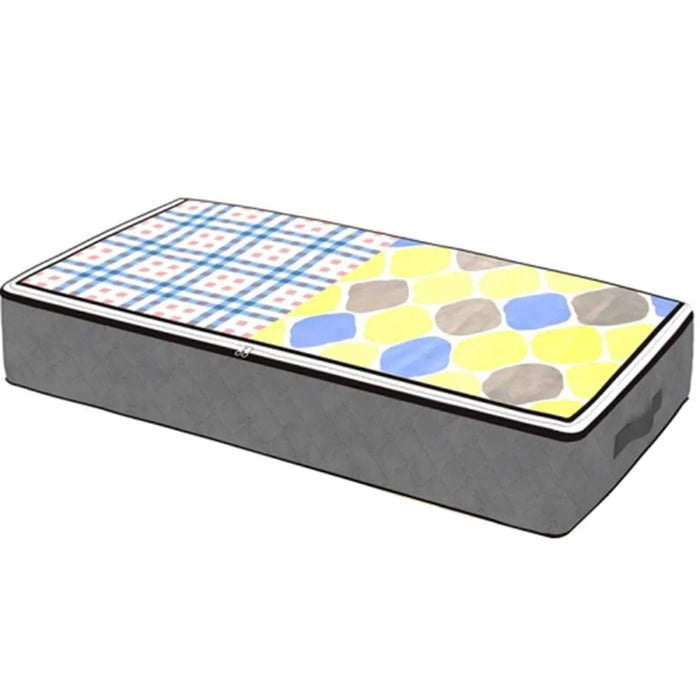 100x50x18cm Non-woven Under Bed Storage Bag Foldable Quilts Clothes Pillow Storage Bag - Transparent Lid - 1