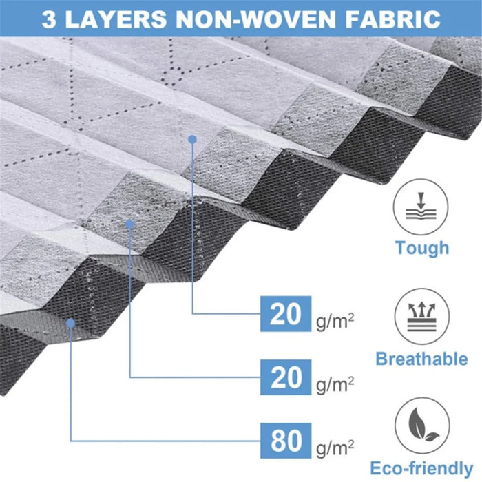 100x50x18cm Non-woven Under Bed Storage Bag Foldable Quilts Clothes Pillow Storage Bag - Transparent Lid - 2