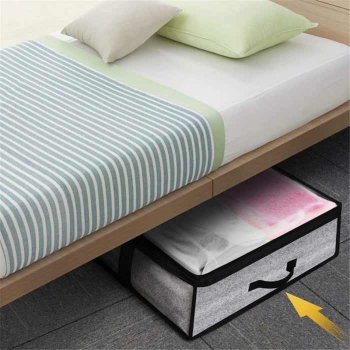 100x50x18cm Foldable Non-woven Under Bed Storage Bag Blankets Clothes Zipper Storage Bag - 6