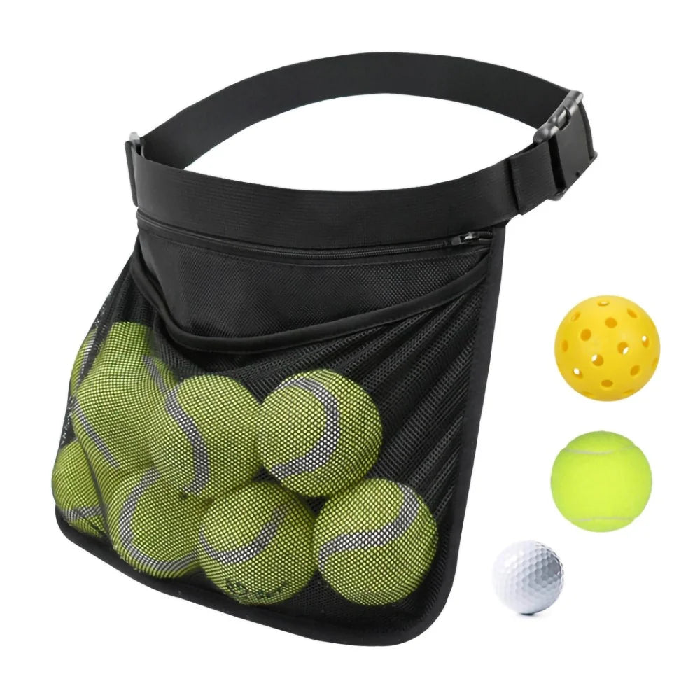 Portable Oxford Cloth Tennis Bag Holder Mesh Fanny Pack Phone Keys Storage Waist Bag - 2